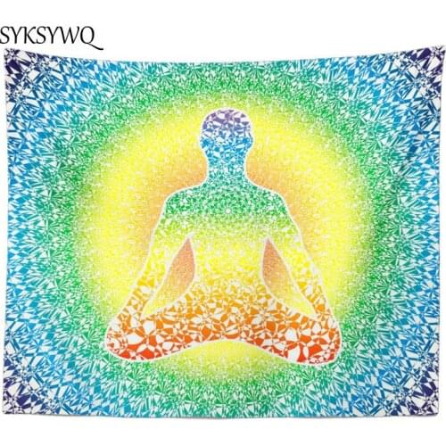 Mandala tapestry yoga mat decoracion nordica drop shipping astrology tapestry polyester fabric wall cloth