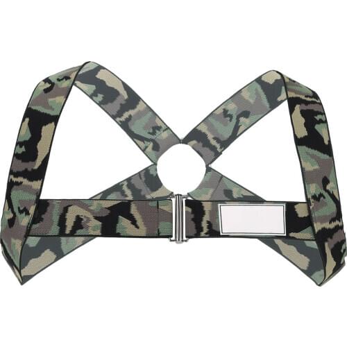 Alvivi Mens Elastic Shoulder Chest Harness Fashion X-back Shoulder Wide Harness Belt Muscles Protector Straps Club Wear Costume