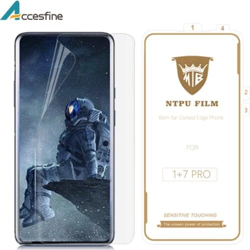 Full Cover invisible Hydrogel Protective Front Film For Oneplus 7 pro 0.15mm Nano TPU Curved Screen Protector