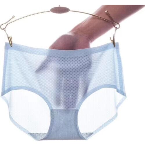 New Breathable Panties Ice Silk Comfortable Seamless Underwear Womens Cotton Sports Large Size Mid Rise Panties