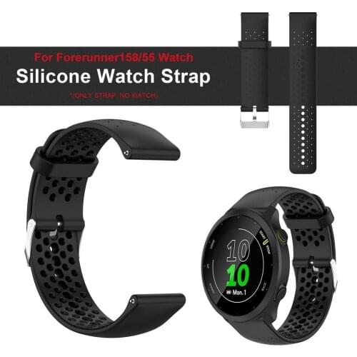 New 20mm Silicone Band For Garmin Forerunner 158/55 Sport Watch Strap Wrist Bracelet Watchband Smartwatch Accessories HOT SALE