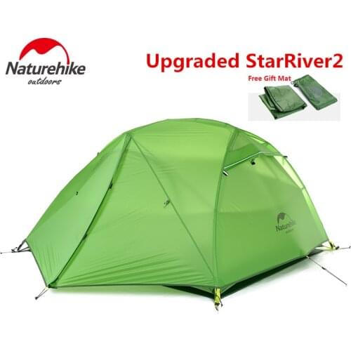 Naturehike factory Starriver2 20D Silicone Fabric Waterproof Double-Layer 2 Person 4 Season Aluminum Rod Outdoor Camping Tent