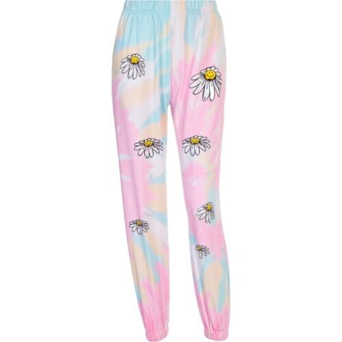Women Popular Rainbow Daisy Cotton Long Pant Home Pajamas Soft Slip Summer Sleep Bottoms 2020 Summer New Fashion Sleepwear