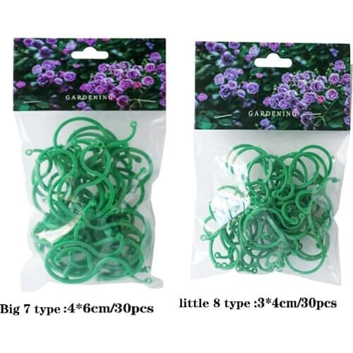 30 Pcs Vine plant plastic fixed buckle garden gardening garden fish bone cable tie 8-shaped buckle can be reused