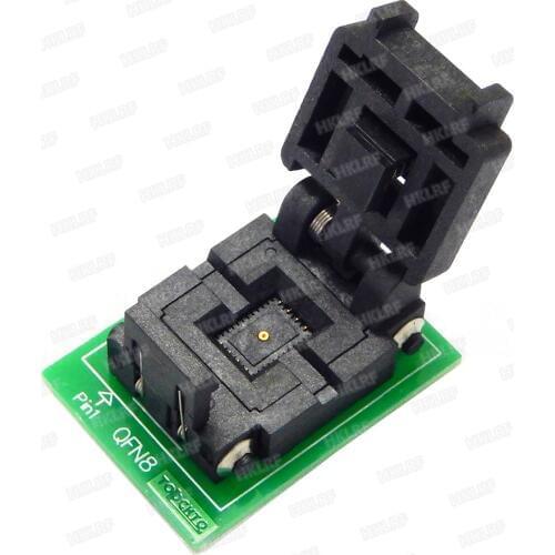 QFN8 WSON8 DFN8 MLF8 TO DIP8 programmer Adapter Socket Converter Test Chip IC FOR 1.27MM PITCH 8X6MM 6X5MM 3X2MM SPI FLASH QFN-8