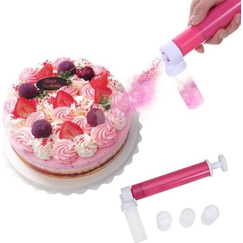 Cake Coloring Duster Manual Spray Gun Baking Decoration Tools Cake Spray Tube Baking Tools Mini Air Compressor Kit Air-Brush