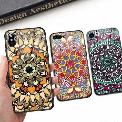 Glass Phone Floral Case For iphone X XR XS Max 8 7 6 6s plus 11 12 Pro Max 12 Mini Case for Tempered Glass Hard Back Cover