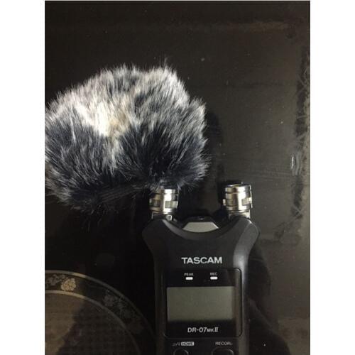 Outdoor Artificial Furry WindCover Muff windscreen for Tascam DR07MKII Black and White FurDead cat for Microphone Blue Mantis
