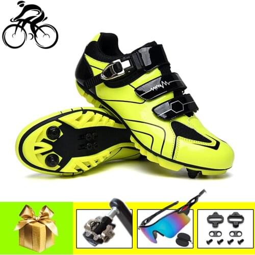 Cycling Shoes for Men Sapatilha Ciclismo Mtb SPD Pedals With Glasses Breathable Self-locking Outdoor Sport Cycling Sneakers