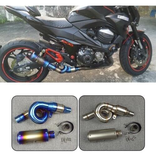 Exhaust Full System Slip On For KAWASAKI Z800 2013 2014 2015 2016 Motorcycle Modified Exhaust Muffler Pipe Tube 10% Brand New