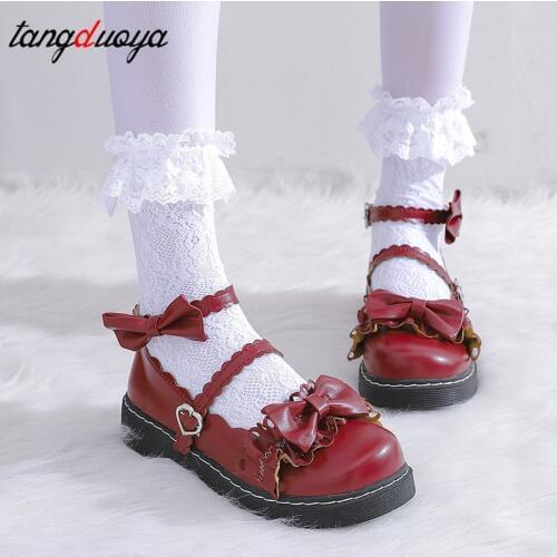 Womens shoes Japanese Student Lolita Shoes College Girl Shoes JK Uniform Shoes harajuku cute korean shoes zapatos de mujer