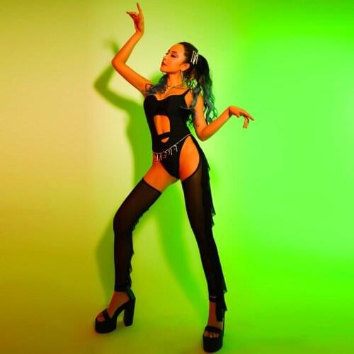 2021 New Sexy Bodysuit Jazz Dance Costumes Gogo Dancers Outfits Nightclub Bar Rave Clothes Pole Dance Festival Clothes DQS7673