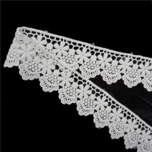 Cusack 3 meter 4 cm off White Cotton Tape Lace Trim Ribbon for Dresses Garment Trimmings Home Textile DIY Crafts Decor Sewing