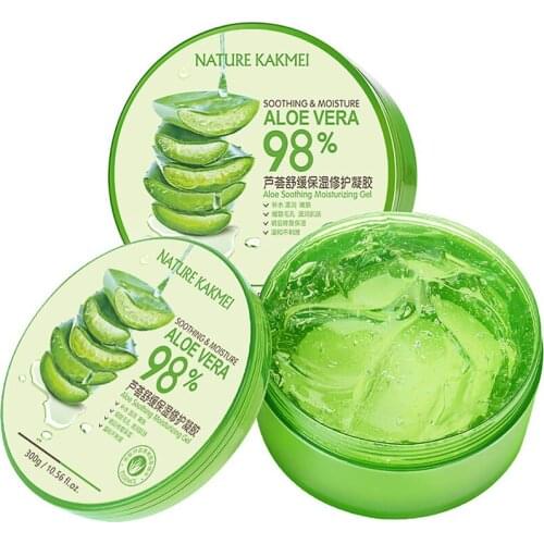 300g Aloe Soothing Moisturizing Gel Hydrating Exfoliating Oil Control Shrink Pores Repair After Sun Anti-Acne Sleeping Mask