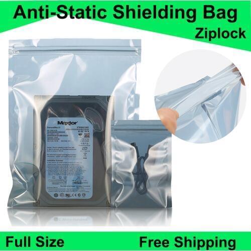 Anti-Static Shielding Bags Anti-Static Zip Lock Bag Waterproof Self Seal Antistatic Storage Packaging Bag Shielding Bag Custom