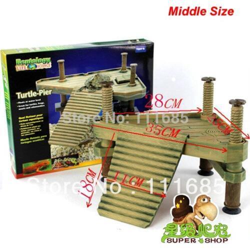 Free Shipping Penn Plax Reptology Turtle Pier Pet Basking Platform Middle 28 X 25 cm Aquarium Decoration Fish Tank Decor