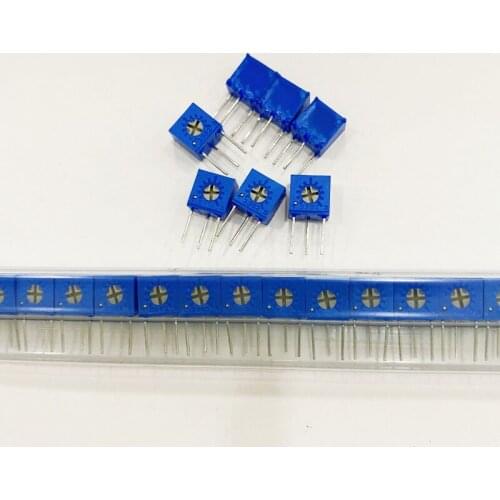 50PCS 3362S side adjustable potentiometer 1k/2k/5k/10k / 20k / 50k / 100k / 200k / 500k adjustable resistance