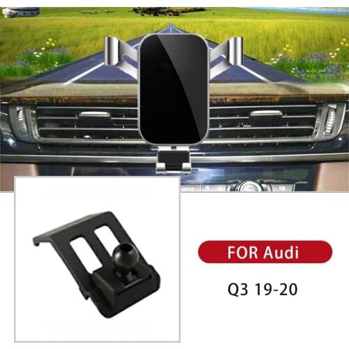 Holder Suitable For Audi Q3 2019 2020 Auto Accessories Styling Cell In Dashboard For Smartphone GPS Holder Clip With Gravity