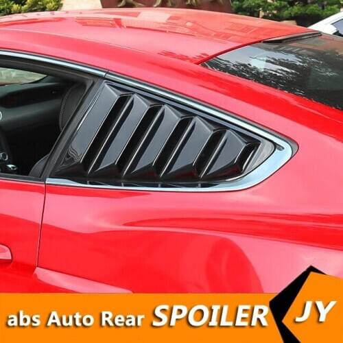 For Ford Mustang 2016-2019 Sedan ABS Rear Door Window shades Louver Frame Window Sill Molding Cover Sticker Trim