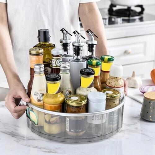 Makeup Organizer Storage Case Holder 360 degree Rotating Kitchen Spice Rack