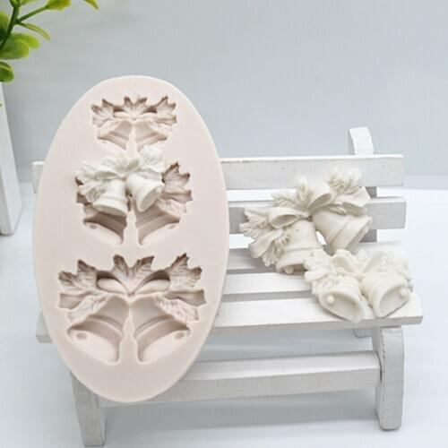 Luyou 1pc Bell Resin Molds Silicone Fondant Molds Christmas Baking Accessories Cake Decorating Tools Mold for Baking FM280
