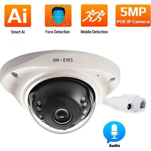 CCTV 5MP IP POE Camera Dome Outdoor Waterproof Audio Home Security Surveillance Cameras System XMEYE APP View IP Cam ONVIF H.265