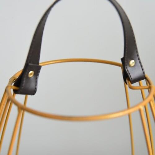 Y1UU Metal Iron Hanging Flower Pot Basket Swinging Plant Hanger Holder Garden Balcony Indoor Outdoor Decoration