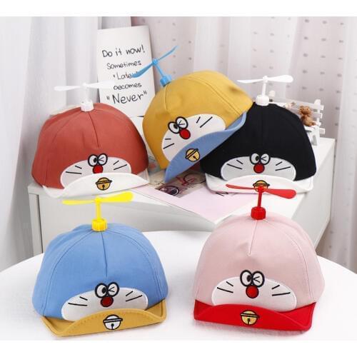 Cute Baby Boy Cap Robot Cat Baby Baseball Cap Summer Autumn Children Cotton Sun Hat Dreamy Helicopter Bonnet 6-24 Months