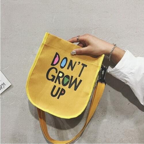 Fashion shoulder bag women casual massenger bags canvas letter student bag simple womens handbag