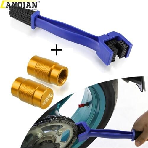 Motorbike Chain Cleaning Maintenance Brush Vehicle Wheel Tire Valve Stem Cap For Honda CBR1000RR CBR 1000RR 1000 RR FIREBLADE SP
