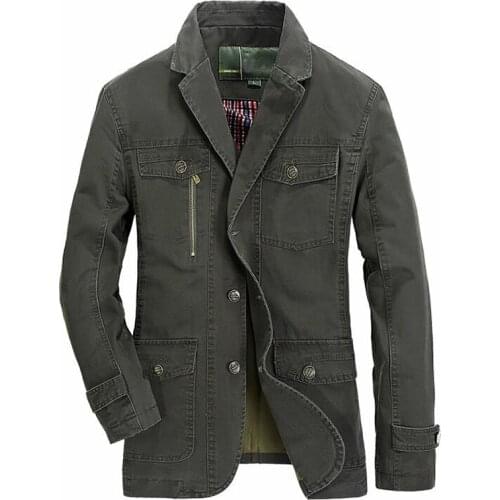 Men cotton casual jacket mens spring autumn outwear military suit coats male casaco masculino plus size 4xl 5xl blazer jackets