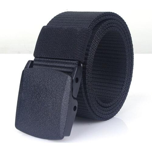 Mens Tactical Belt POM Buckle Canvas Breathable Nylon Light Army Military Fans Outdoor Belts Women Jeans Accessories Tought