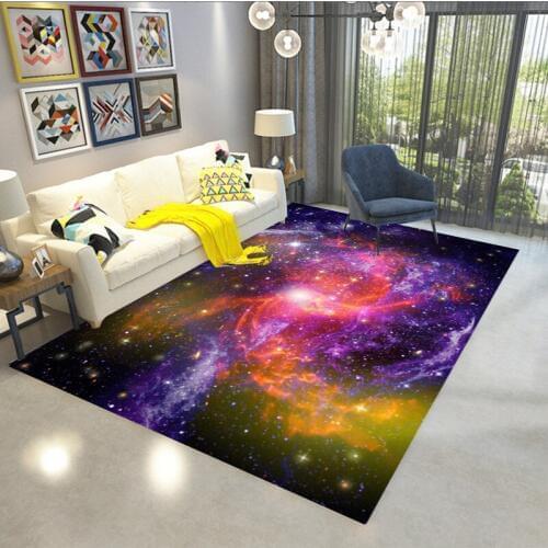 Dream Smash Starry sky printed carpets for Living room bedroom Area Rugs Personality creative fashion home carpet Sofa Floor Mat