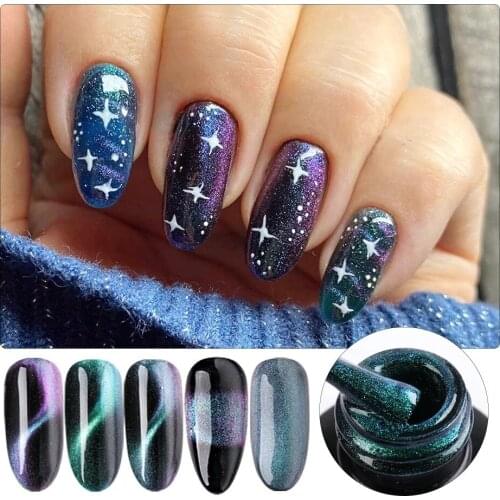 New Arrival 9D Cat Eye Shining Star Symphony Nail Polish 10 Colors 7ML Bottle Magnetic Cat Eye Classic Nail Gel