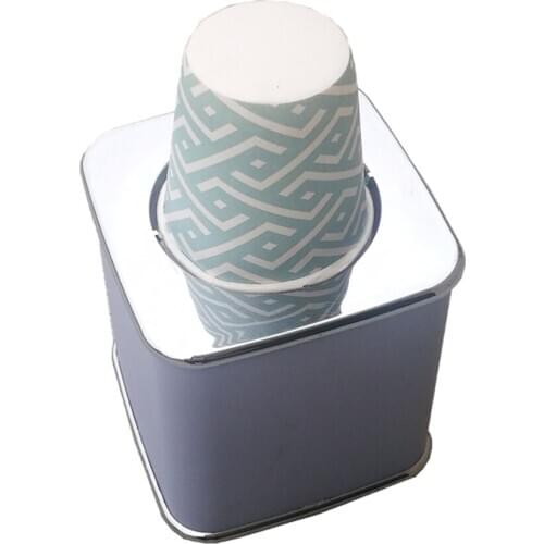 Disposable Water Cup Dispenser Paper Cup Dispenser Type Beverage Cup Holder with 20PCS Cup (Random Pattern Cup)