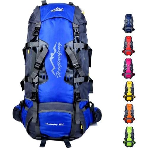 80L Large Outdoor Backpack Camping Travel Hiking Bicycle Bag Unisex Rucksacks Waterproof Sport bags Climbing Backpack