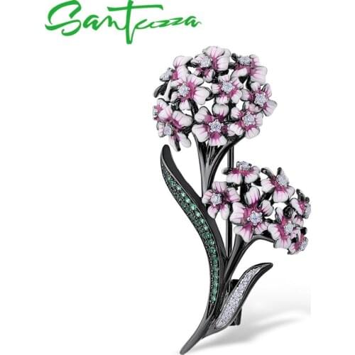 SANTUZZA Flower Brooches For Clothes