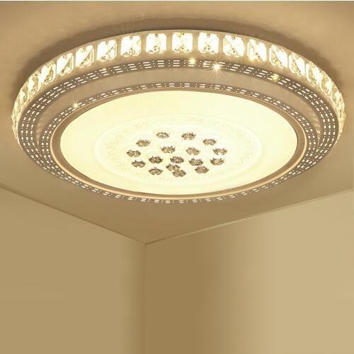 Modern Simplicity Living Room Crystal Ceiling Lamp LED Circle Living Room Lamp Bedroom Lamp Restaurant Ceiling Light