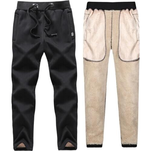 Sweatpants for men streetwear joggers men fashion winter pants trousers men lamb velvet cotton sweatpants mens pants casual 8XL