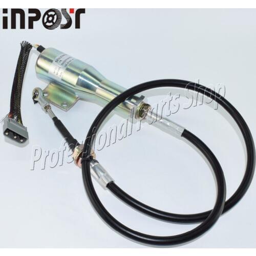 Stop Solenoid 11110030 For Volvo Wheel Loaders L70C L120C L90C L220D L70D SA-4646 SA-4744 24V - Free Shipping
