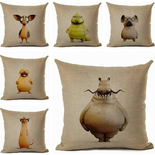 Animal Chair Throw Home Car Cushion Kids Cover Pillow Decor Room Case