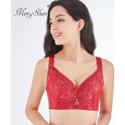 Ultrathin No sponge Big code Full cup Fat MM Slim with Rings Lace Fertilizer Increases Transparency, Big Chest and Small Chest