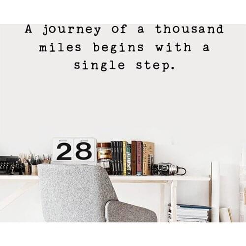 Beauty Journey Begain Phrase Vinyl Wall Stickers Wallpaper For Office Rooms Poster Decals Company Decor Wall Decal muursticker