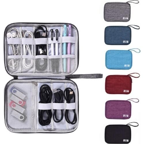 Waterproof Travel Storage Bag Electronic Digital Organizer Bag USB Cable Earphone Gadget Travel Storage Data Cable Organizer
