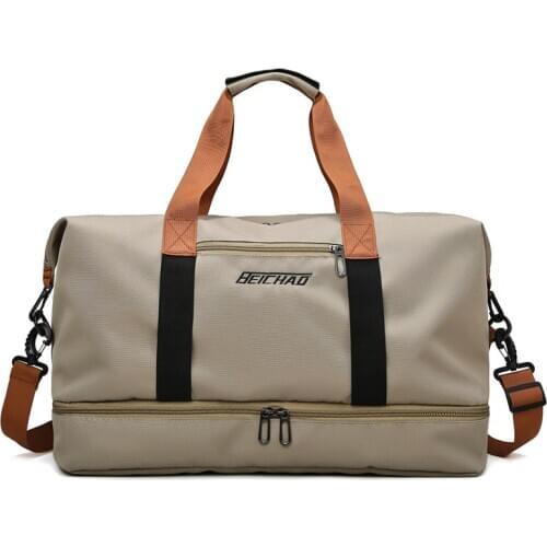 Women Travel Bags Oxford Dry And Wet Separation Waterproof Large Capacity Female Weekend Bags Double Layer Portable Duffle Bags