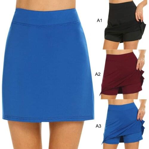 Women Summer Korean Style High Waist Slim Shorts Skirt Double Layers Casual Mini Skirt Solid Short Pant Fashion Costumes