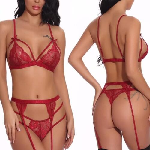 Woman Underwear Sexy Lace Temptation Underwear See-Through Lace Bow Sexy Lingerie Set Different Models lingerie érotique 40