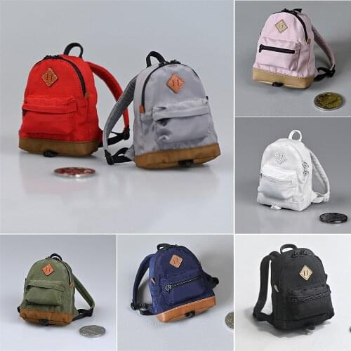 1/6 Soldier Sports and Leisure Backpack Classic Pig Nose Bag 12'' Action Figure Trend School Bag Accessory Model Fit Collectible