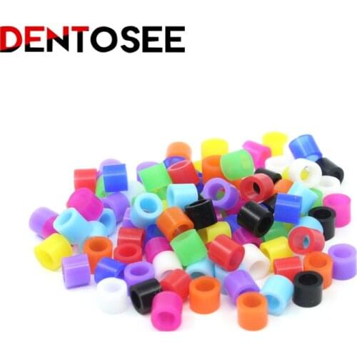 100pcs Autoclavable Universal Ring Dental Universal Silicone Rubber Ring Distinguish Code Ring