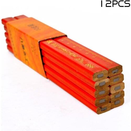 12/24pcs Carpenters Pencil Black Lead For DIY Builders Joiners Wood Working Construction Marking Tools